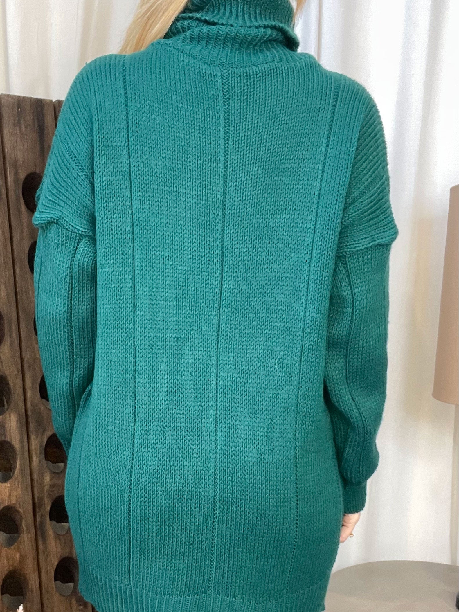 Masina - Stickad klänning med turtleneck